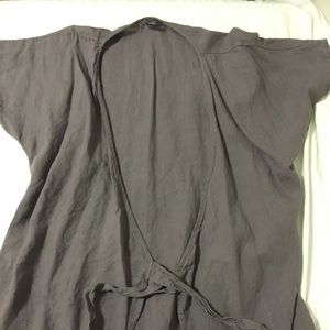 Linenfox Wrap Dress (S-M)🧵HANDMADE🧵